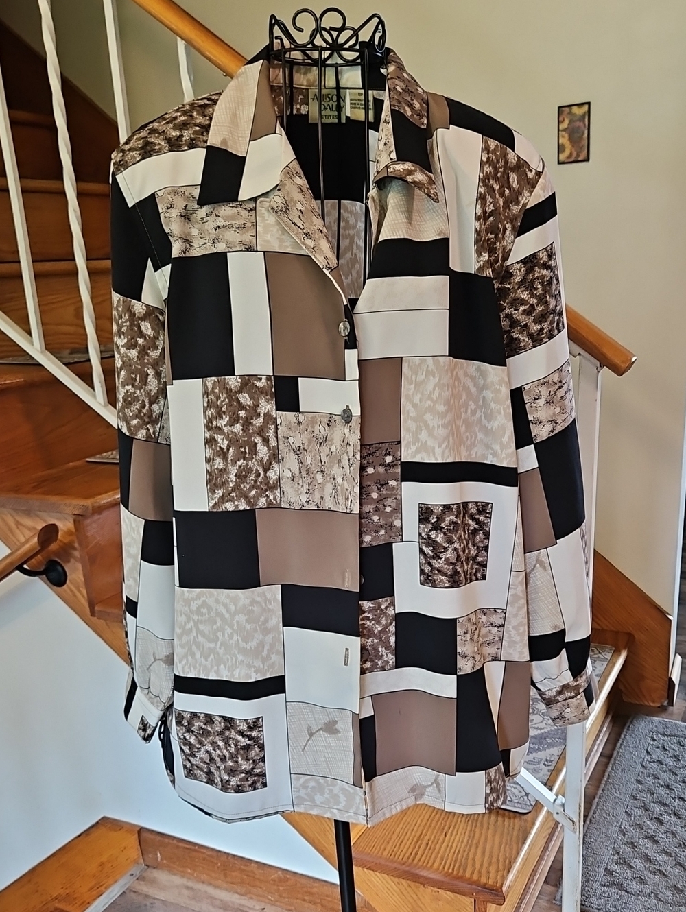 👚Allison Daley Vintage Patchwork Print Blouse